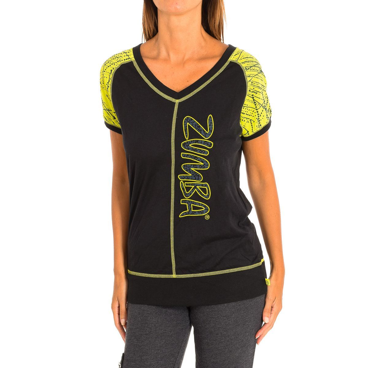 Sportliches T-Shirt mit V-Ausschnitt