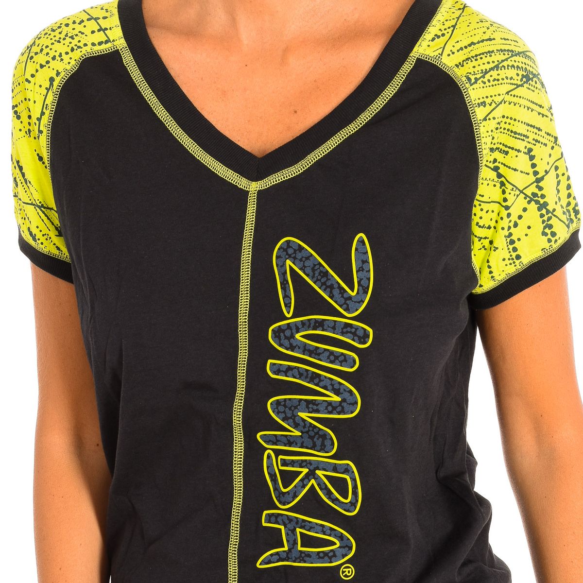 Sportliches T-Shirt mit V-Ausschnitt