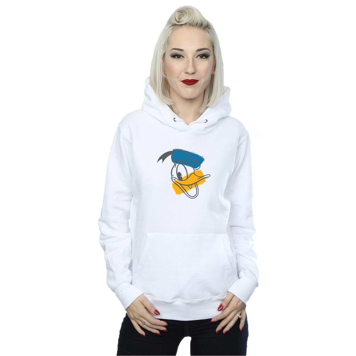 Kapuzenpullover mit Donald-Duck-Print