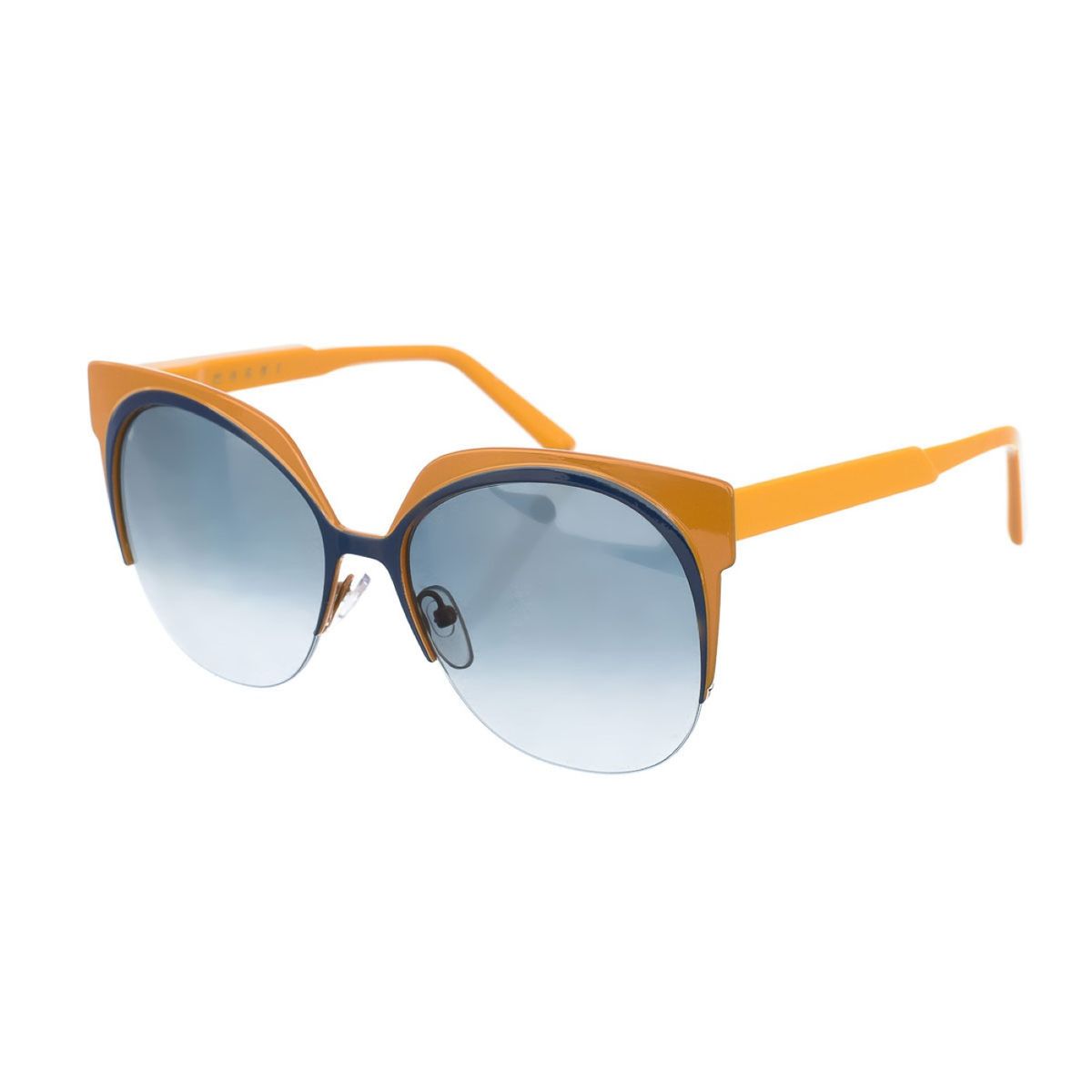 Skulpturale Zweifarbige Ovale Sonnenbrille