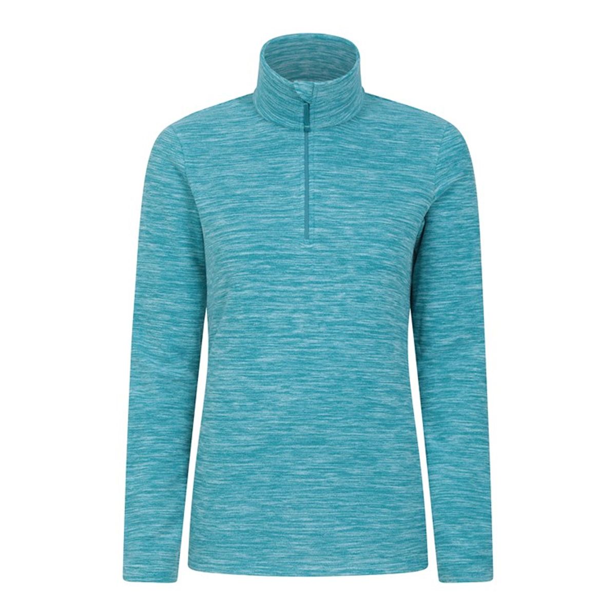 Meliertes Microfleece-Oberteil mit Reißverschluss