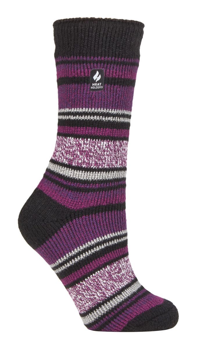 Gestreifte Thermo-Wandersocken