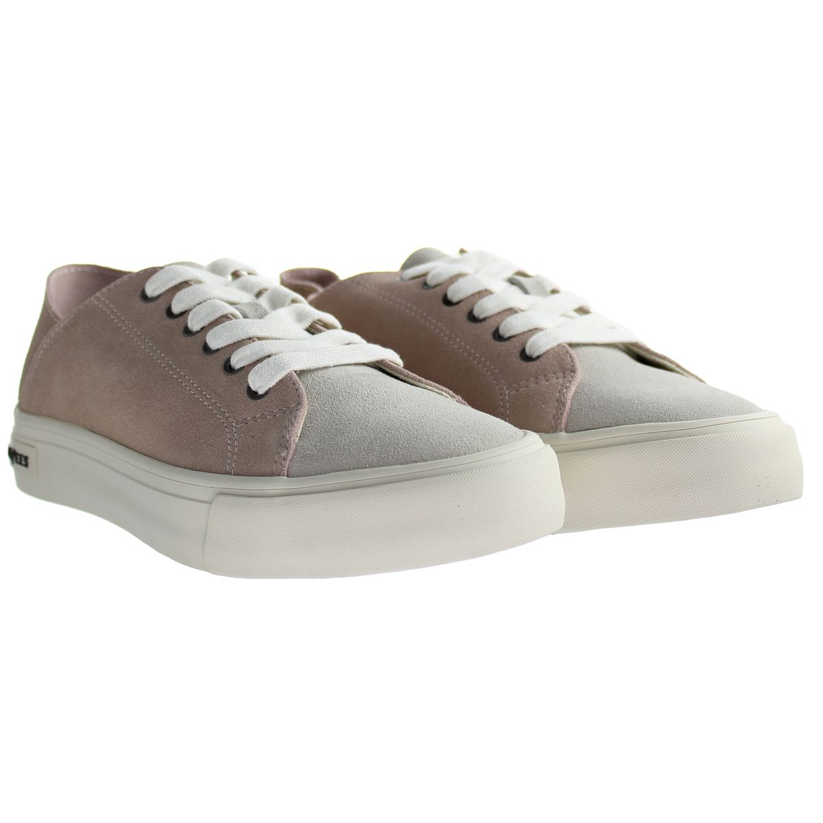 Flache Plateau-Sneaker aus Wildleder