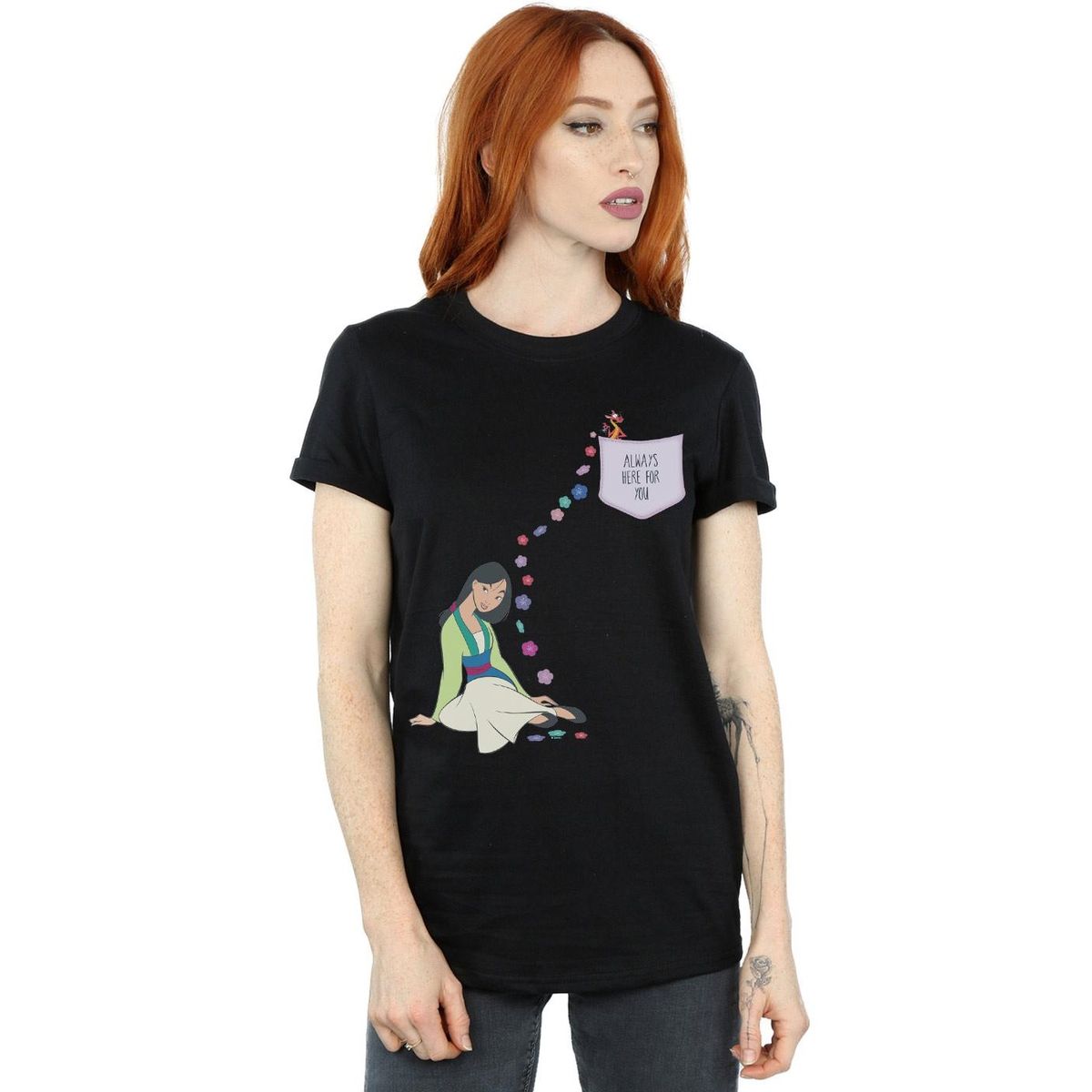 Mulan Grafik-Shirt im Boyfriend-Schnitt