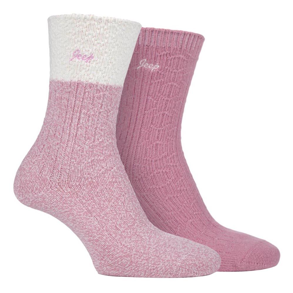 Gemütliche melierte gerippte Stiefelsocken