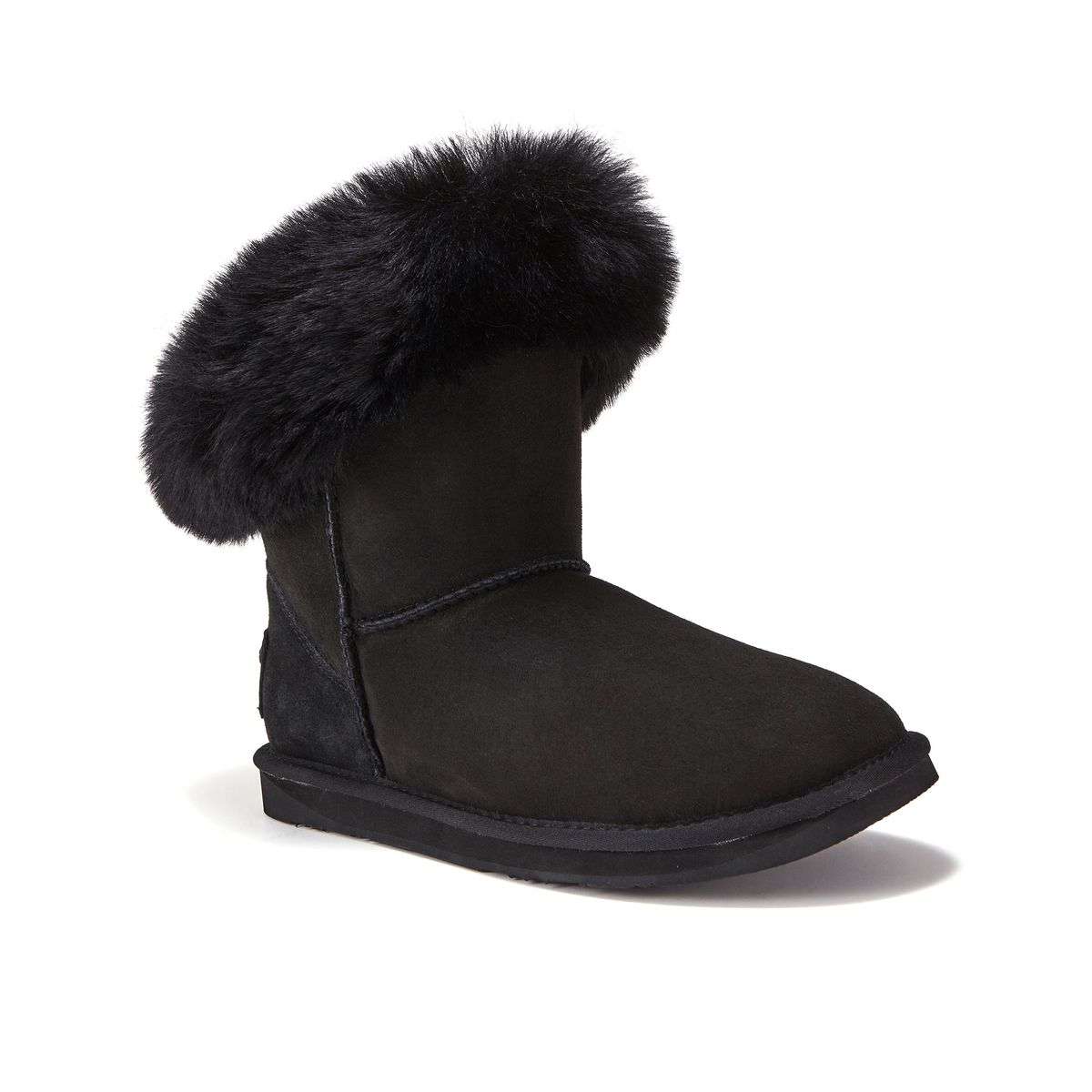 Kuschelige Stiefel mit Kunstpelzbesatz