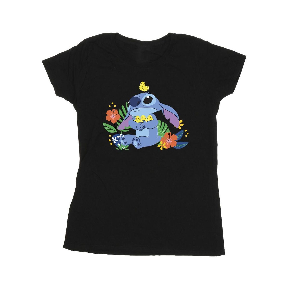Grafik-T-Shirt mit Stitch und Entenküken