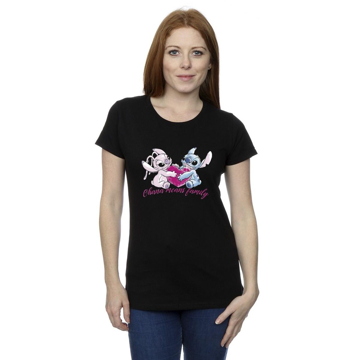 Stitch und Angel Herz T-Shirt