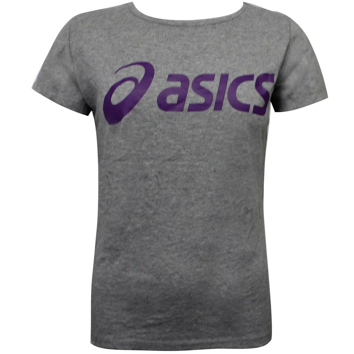 Essentielles meliertes Logo-Print-T-Shirt