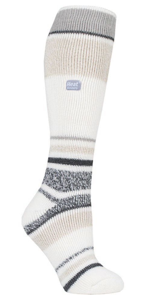 Kniehohe Thermosocken mit Streifenmuster