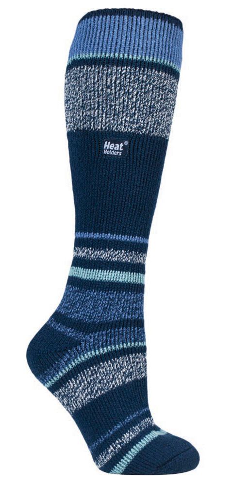 Kniehohe Thermosocken mit Streifenmuster