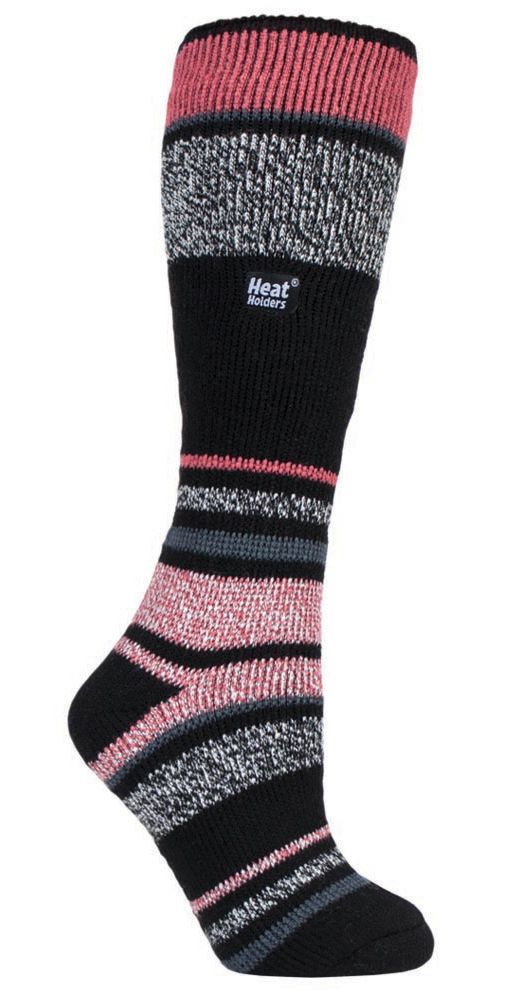 Kniehohe Thermosocken mit Streifenmuster