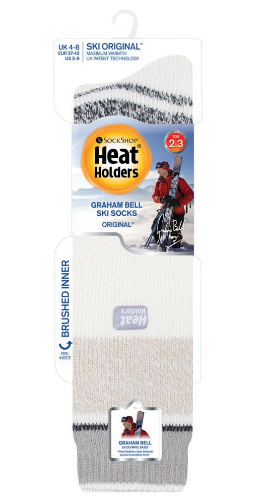 Kniehohe Thermosocken mit Streifenmuster