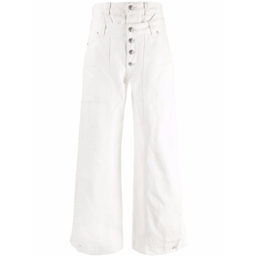 Weite Jeans mit Einsätzen