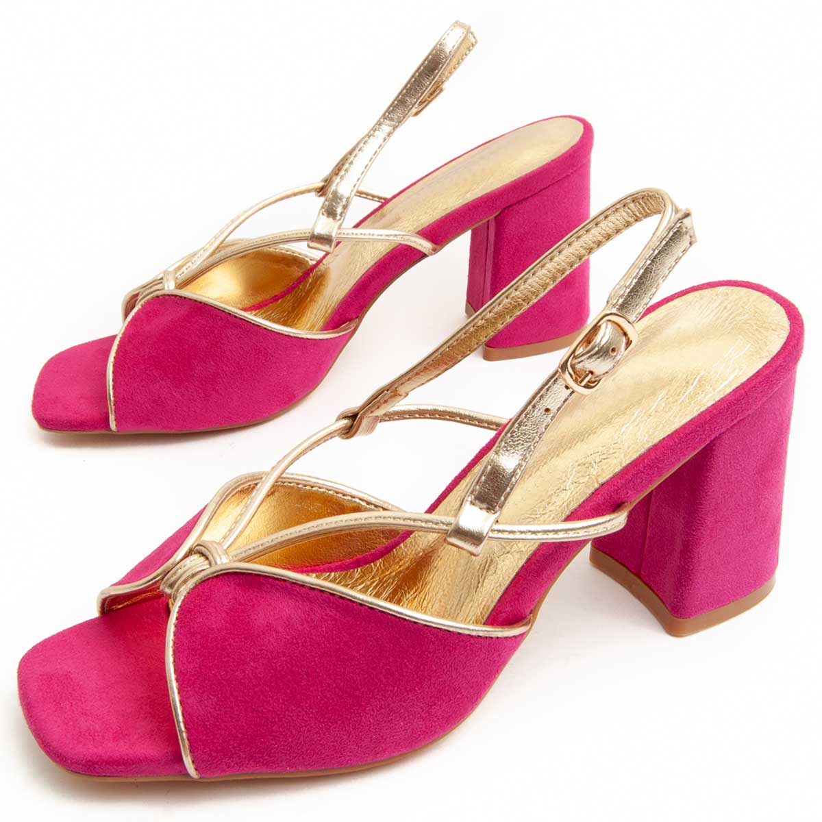 Elegante Riemchensandalette mit Blockabsatz