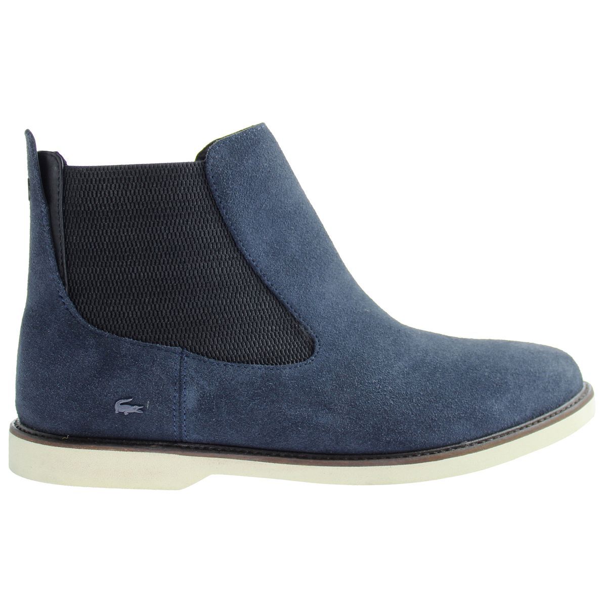 Chelsea-Boots aus Wildleder mit Kontrastsohle