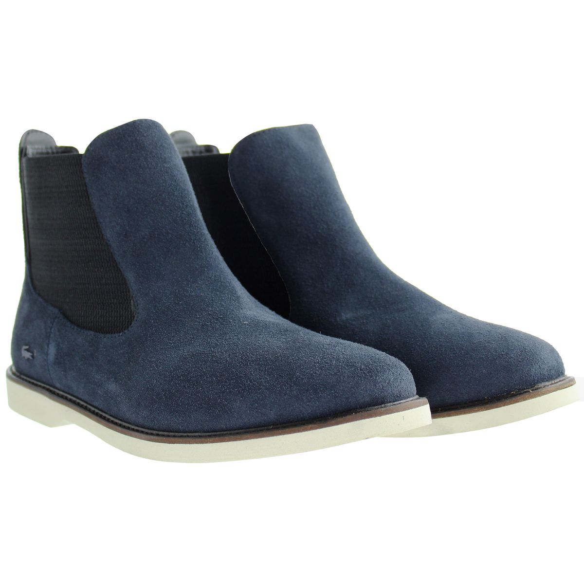 Chelsea-Boots aus Wildleder mit Kontrastsohle