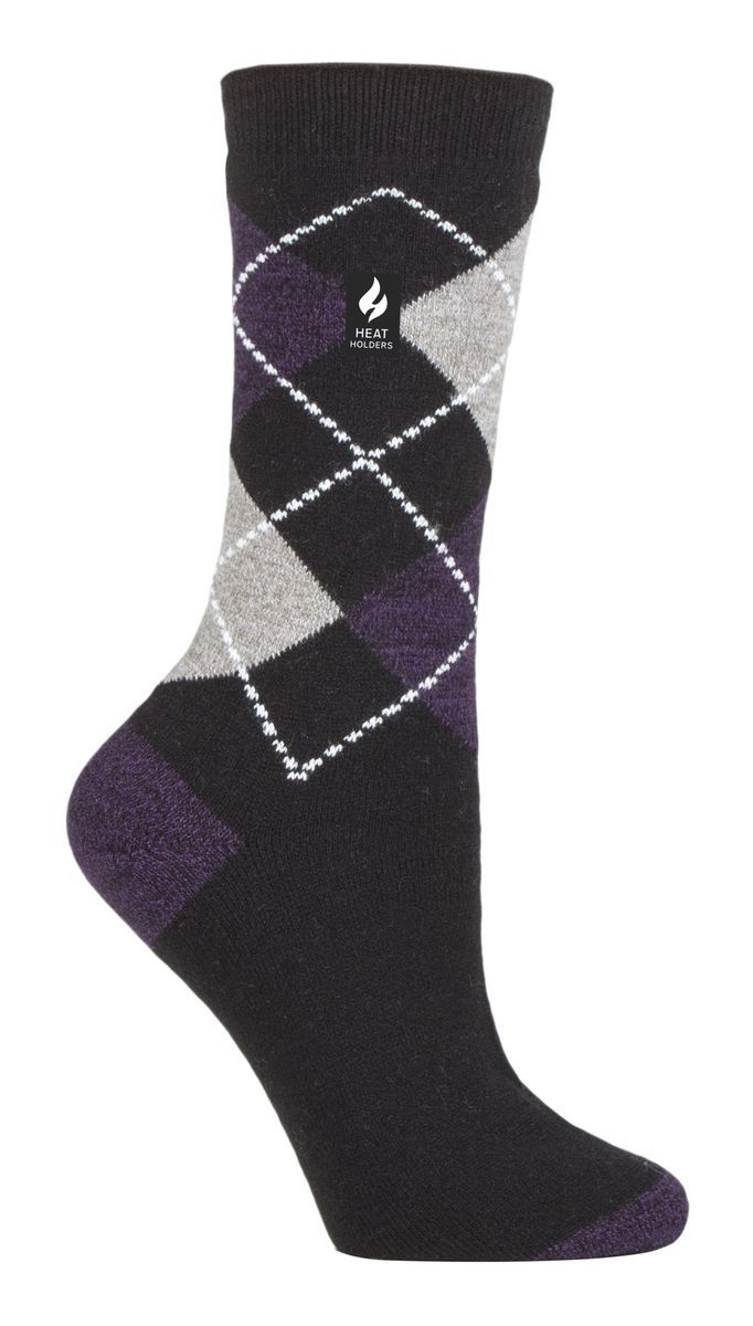 Thermosocken mit klassischem Rautenmuster