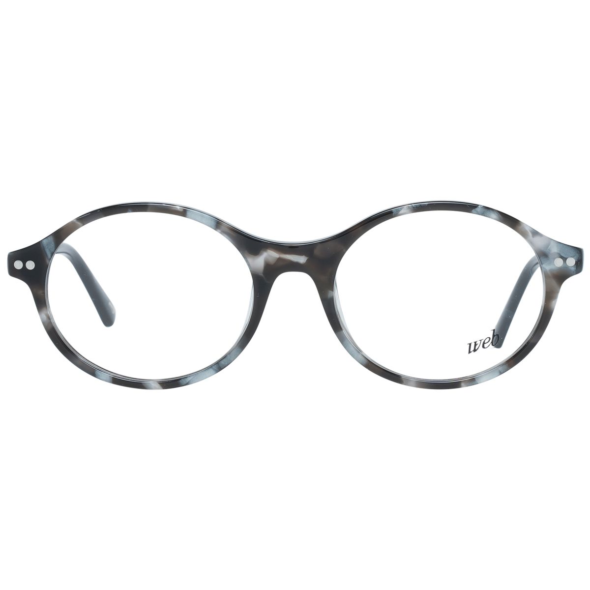 Runde Vollrandbrille in Marmor-Optik