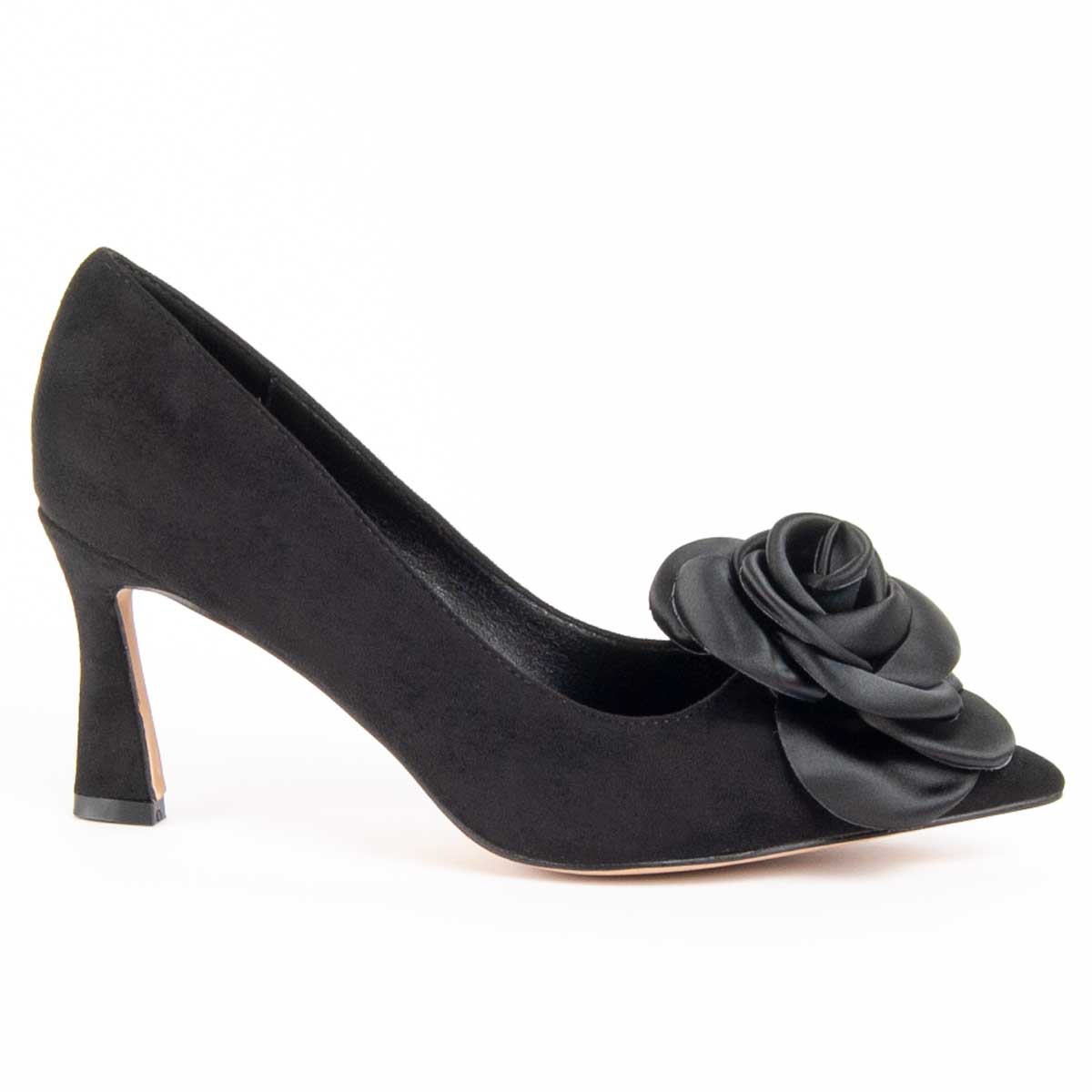 Elegante Pumps mit Rosen-Applikation