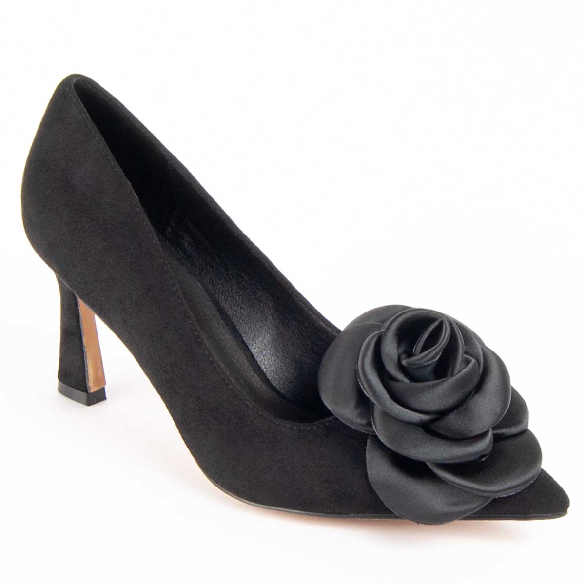 Elegante Pumps mit Rosen-Applikation