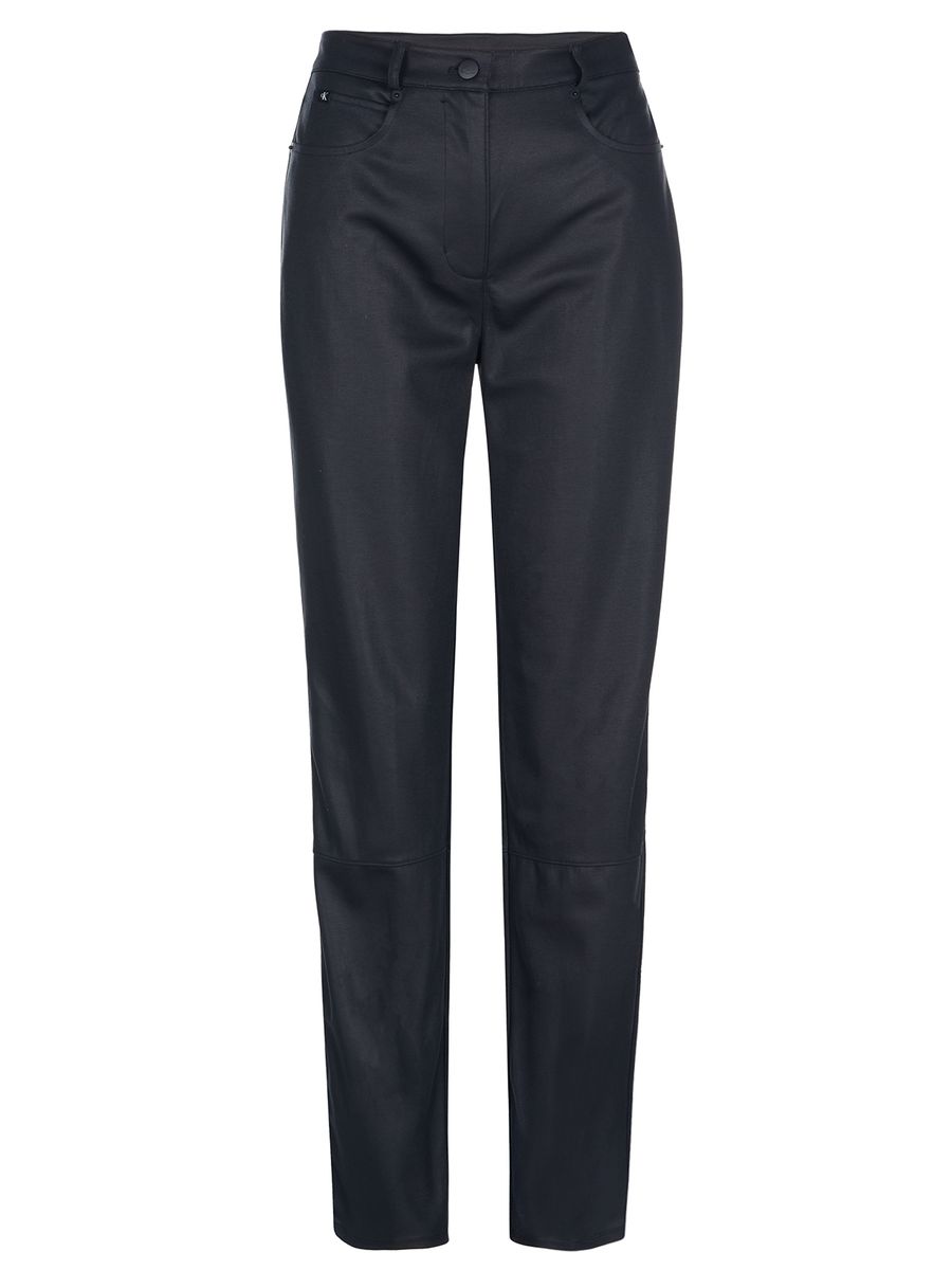 Beschichtete Slim-Fit Hose im Five-Pocket-Stil