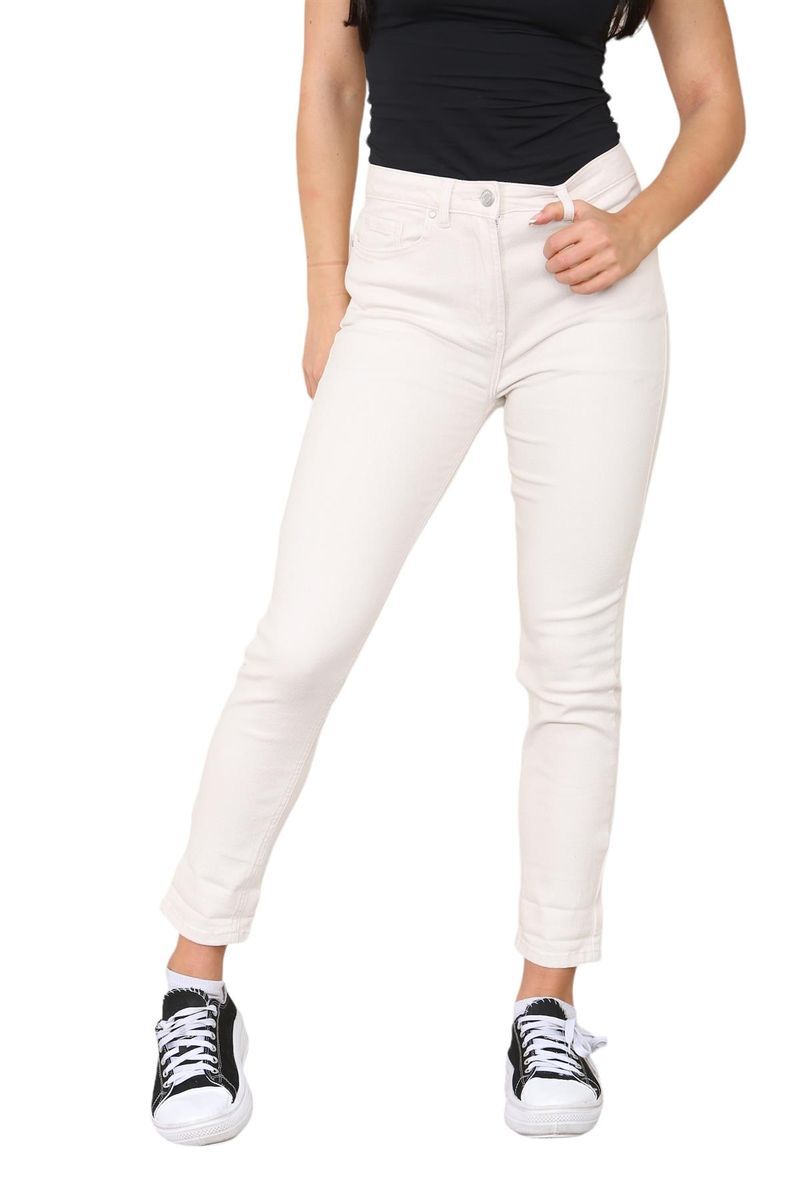 Mom-Jeans mit schmal zulaufendem Bein