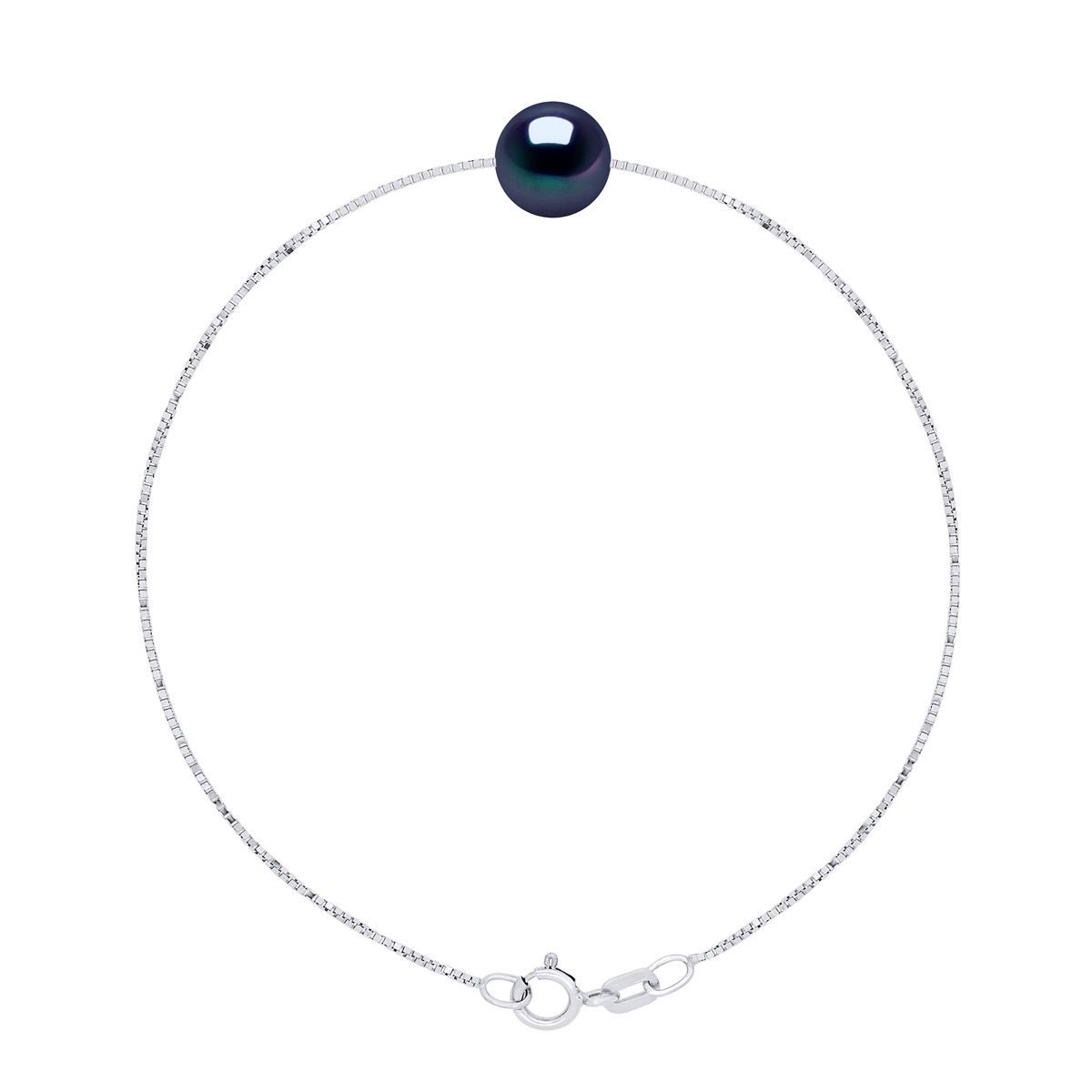 Minimalistisches Armband mit schwarzer Perle