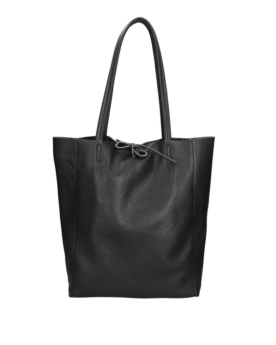 Minimalistischer Shopper aus genarbtem Leder