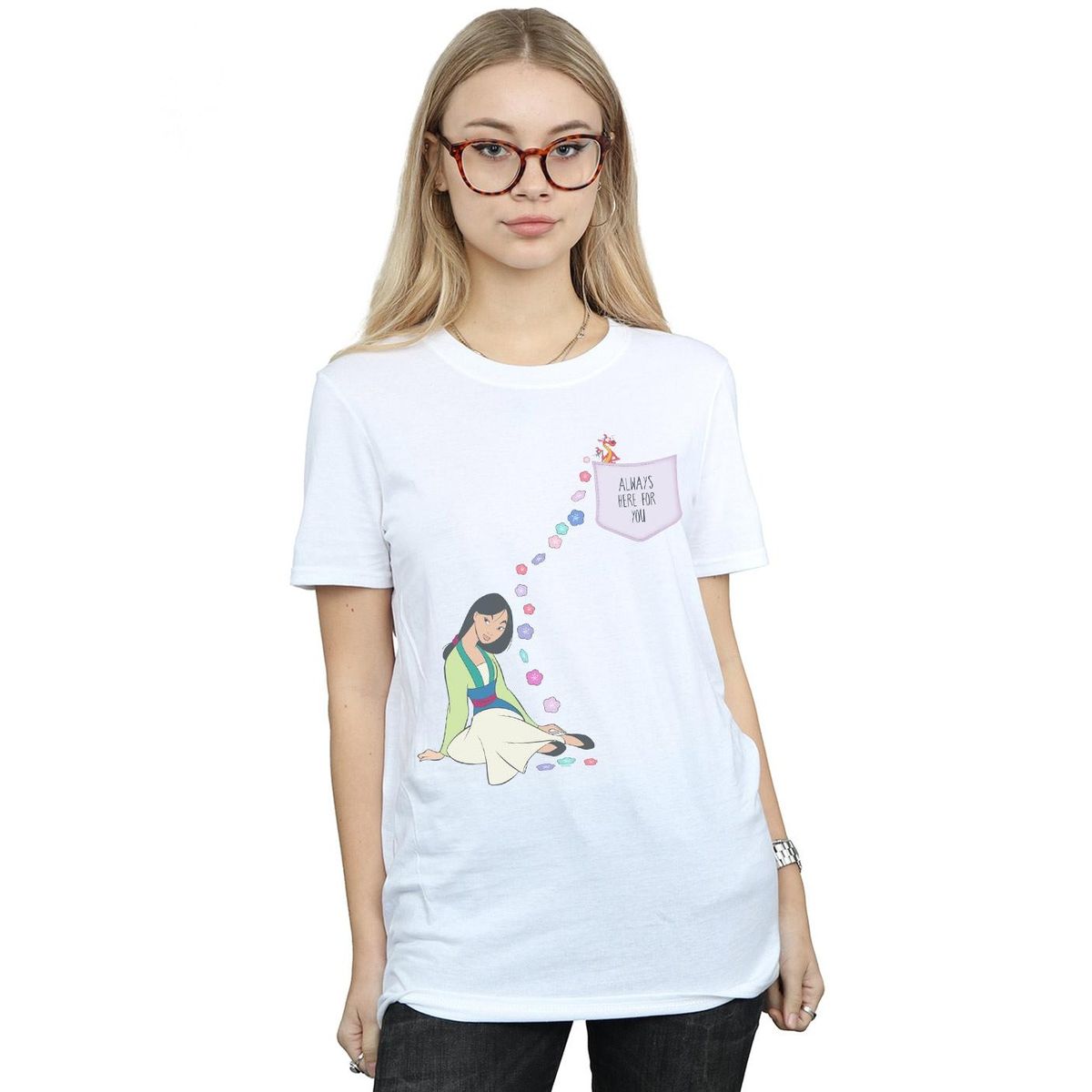 Mulan Grafik-T-Shirt mit Tasche
