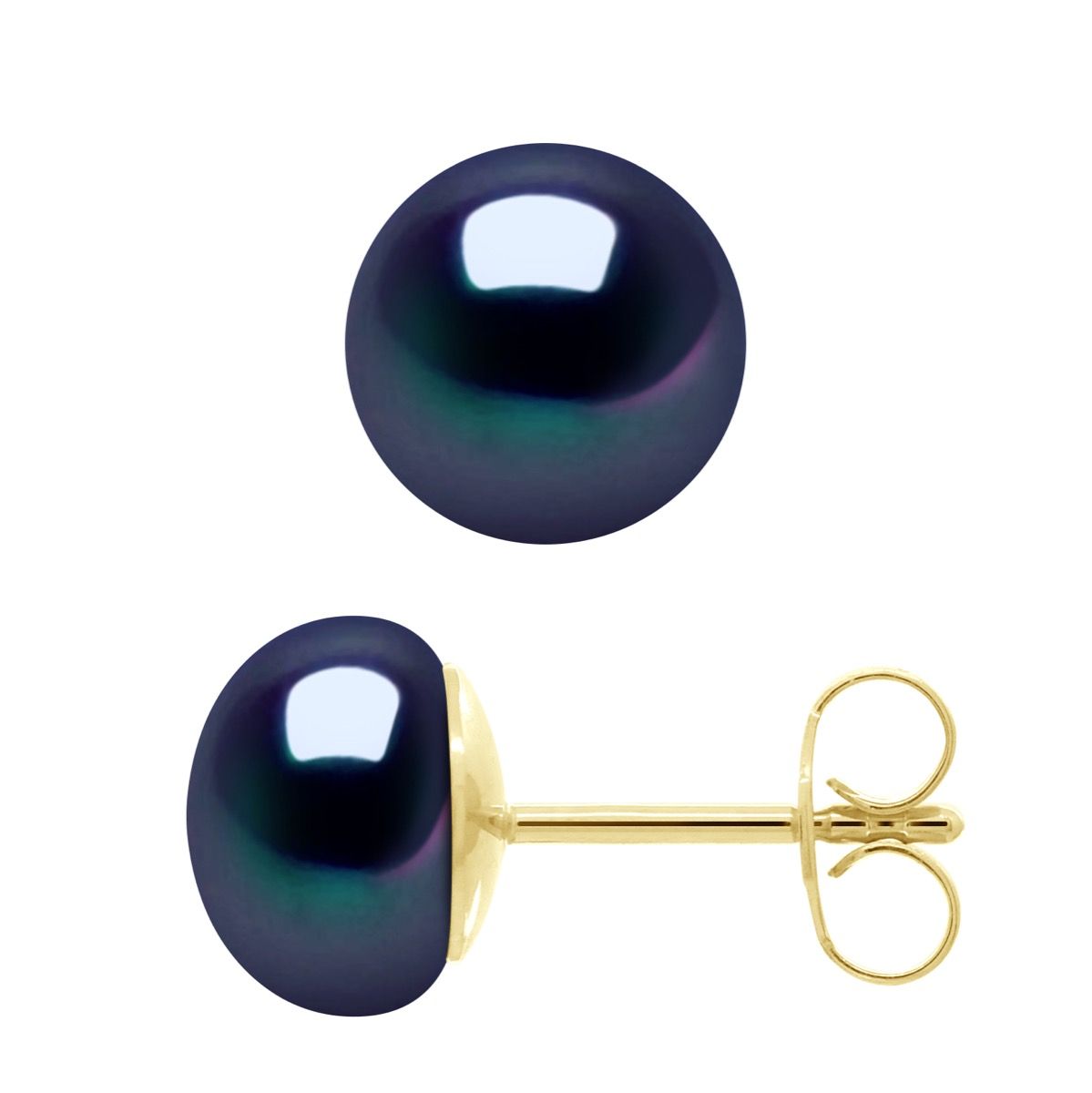 Elegante Goldene Perlenohrstecker