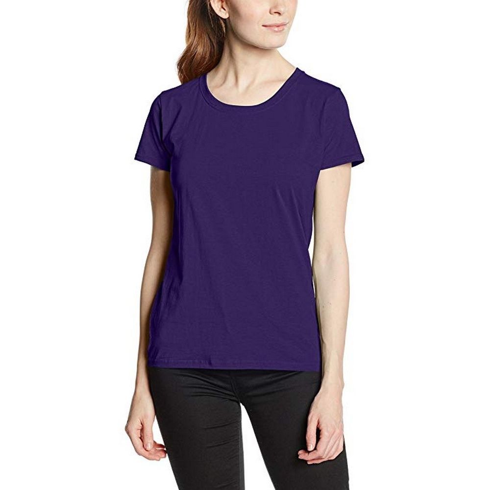Tailliertes Rundhals-T-Shirt aus Baumwolle
