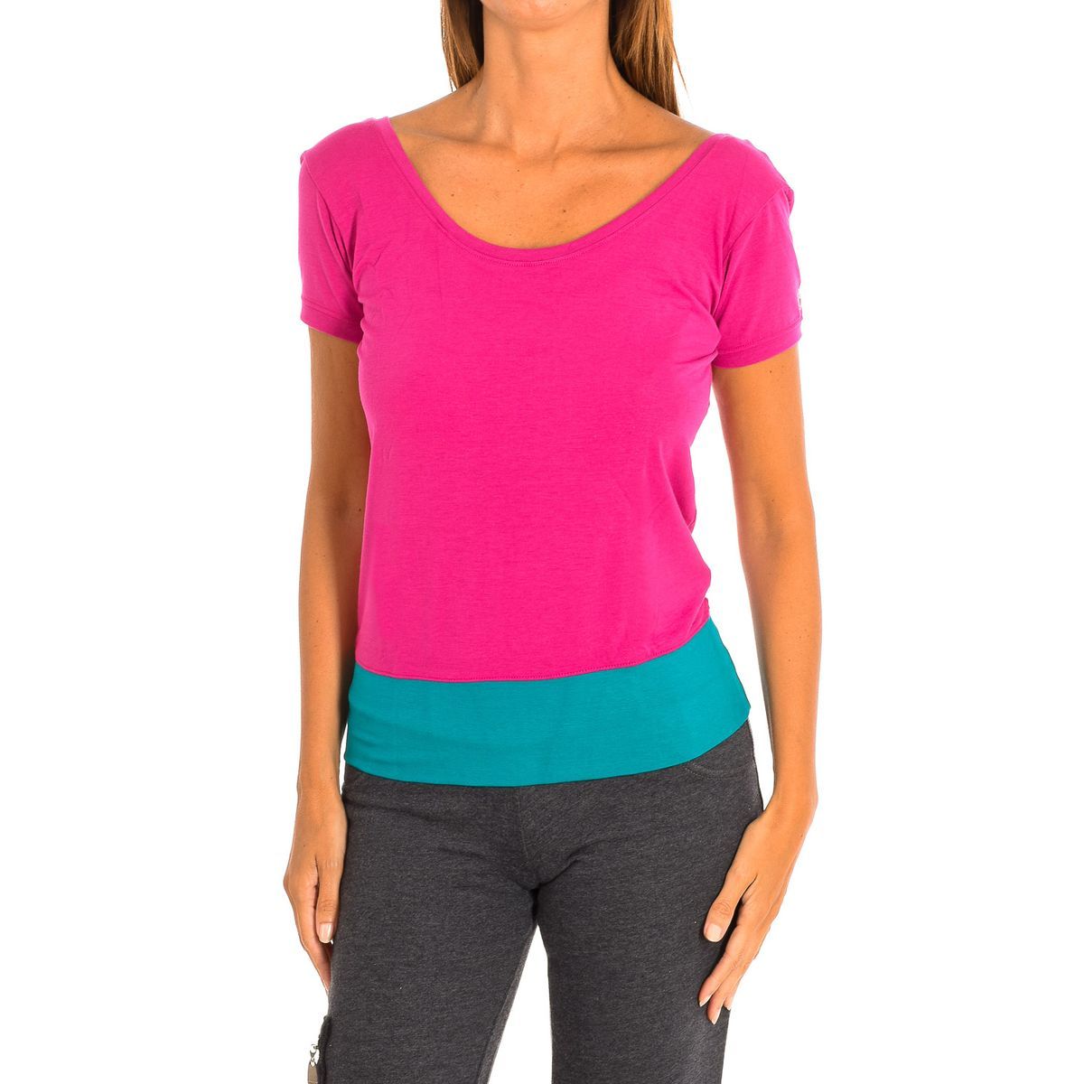 Leuchtendes Sportshirt mit Rundhalsausschnitt