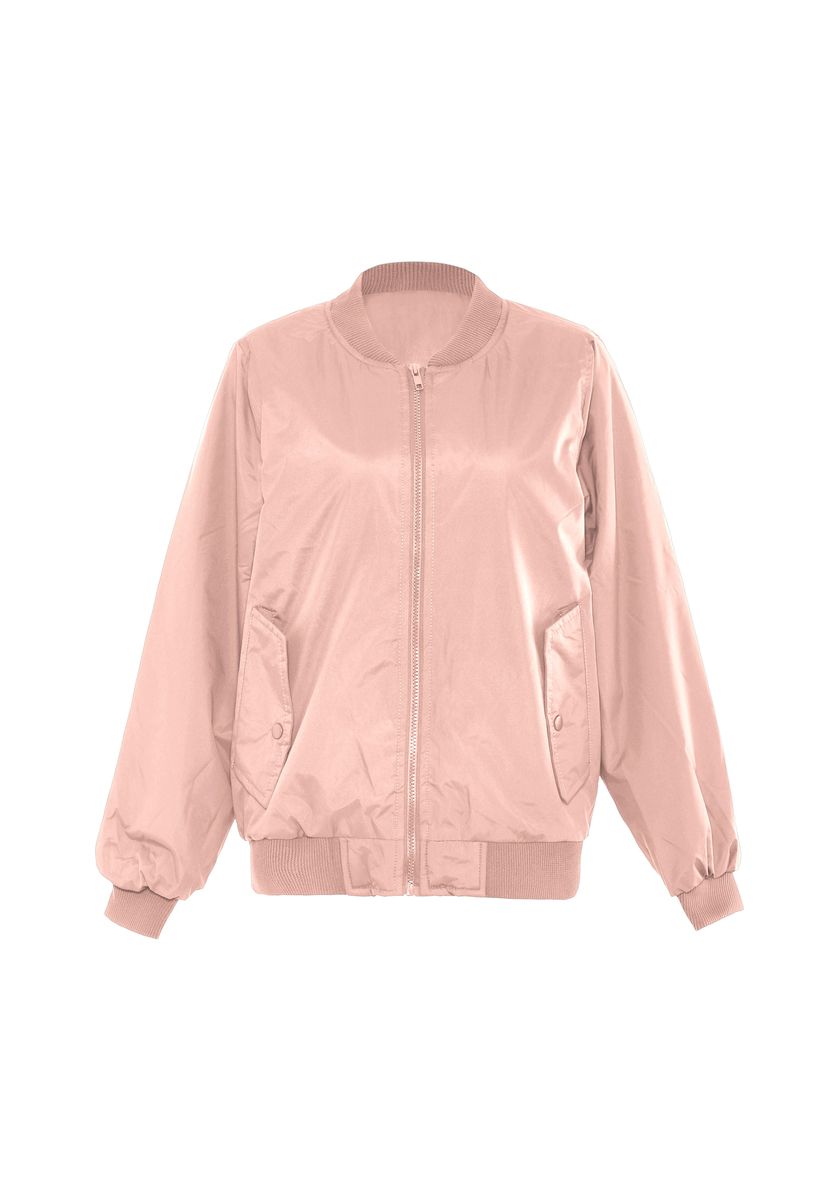Klassische Satin-Bomberjacke