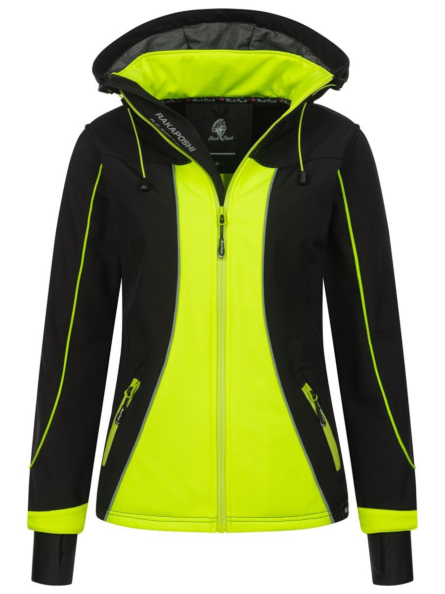Sportliche Softshelljacke mit Kapuze