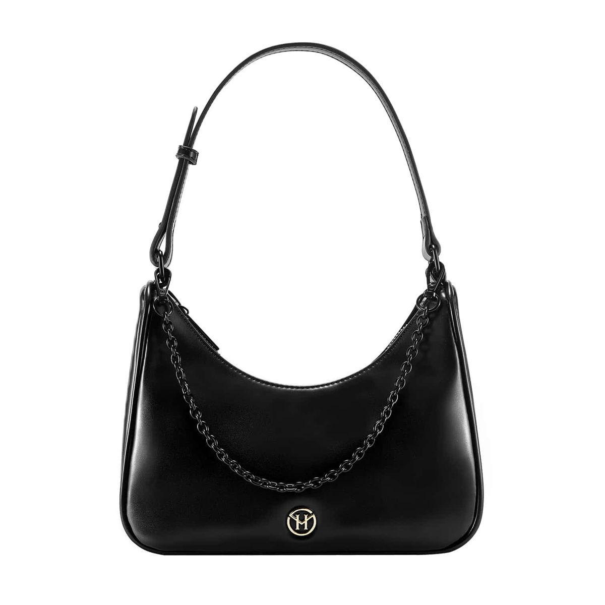 Schicke Crescent-Tasche mit Ketten-Detail