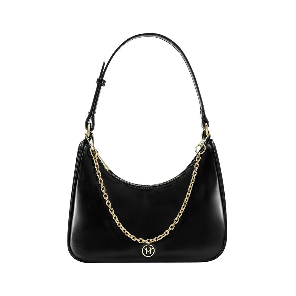 Schicke Crescent-Tasche mit Ketten-Detail
