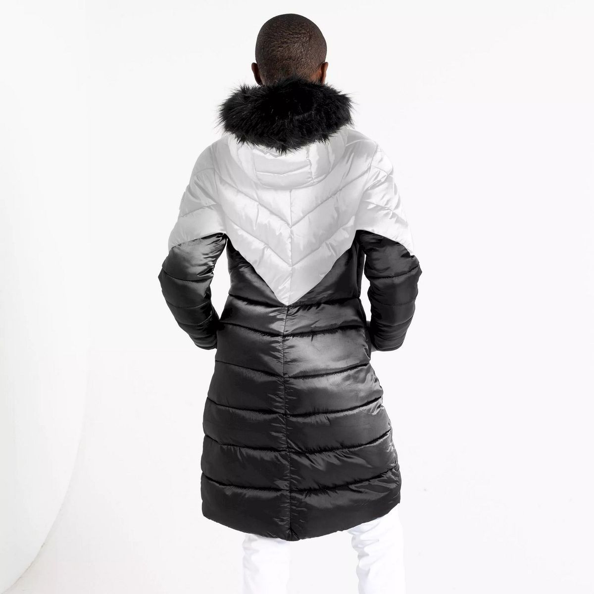 Gesteppter Long-Puffer mit Kapuze