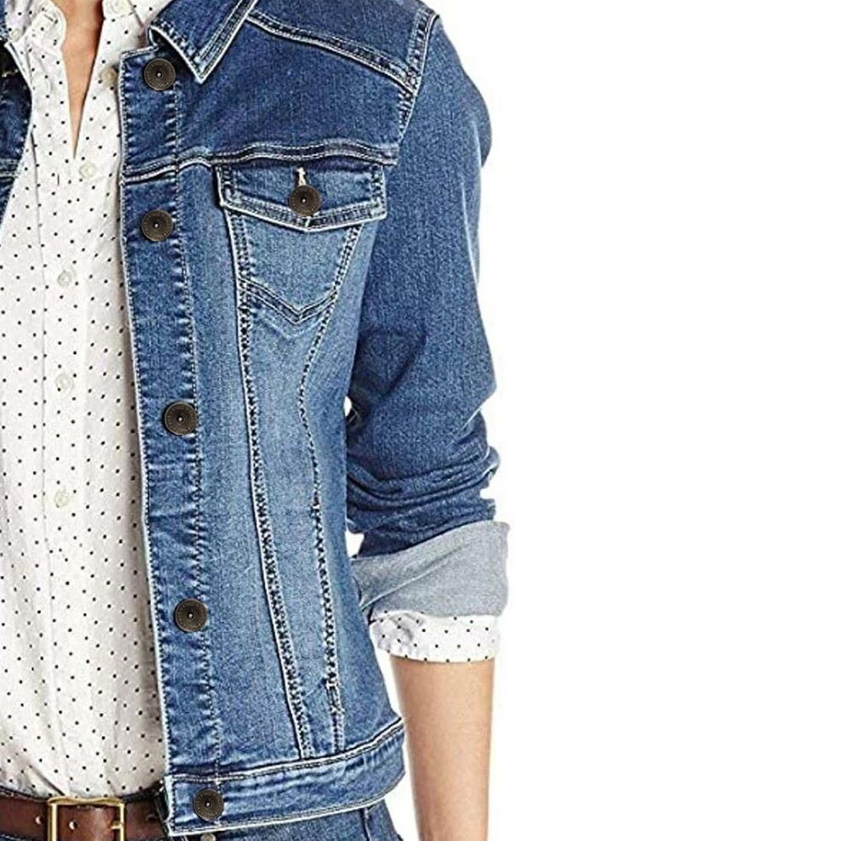 Klassische Stretch-Jeansjacke