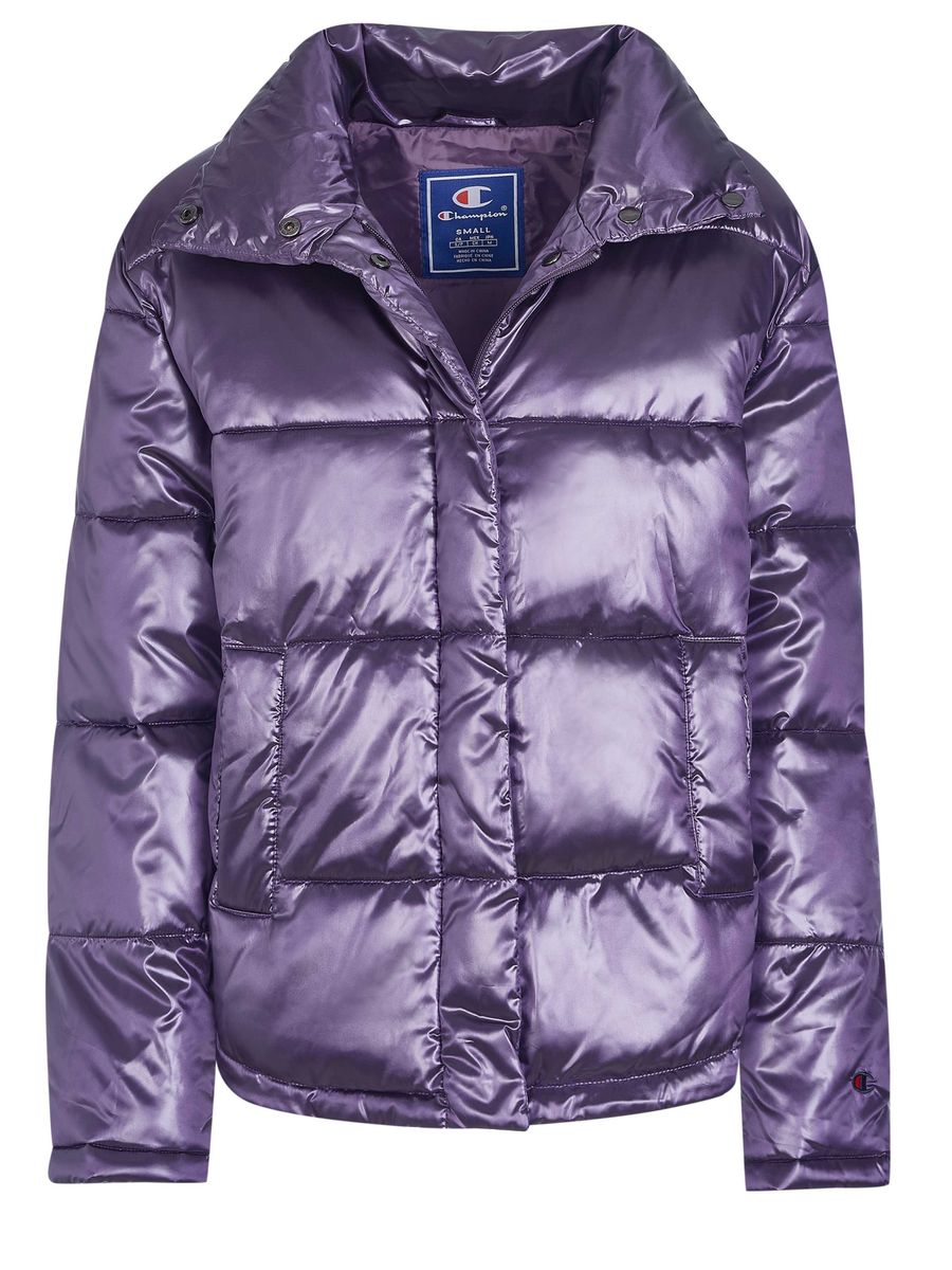 Gesteppte Metallic-Pufferjacke