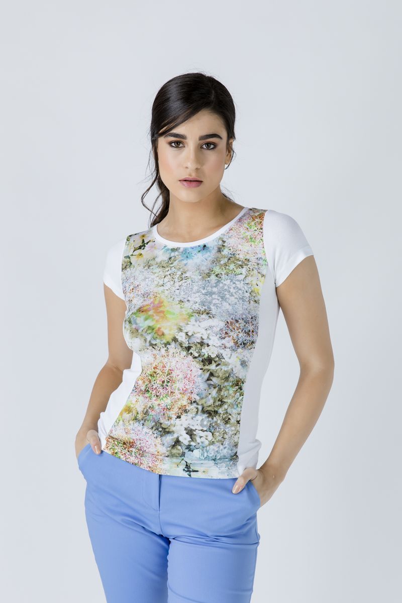 T-Shirt mit Blumendruck