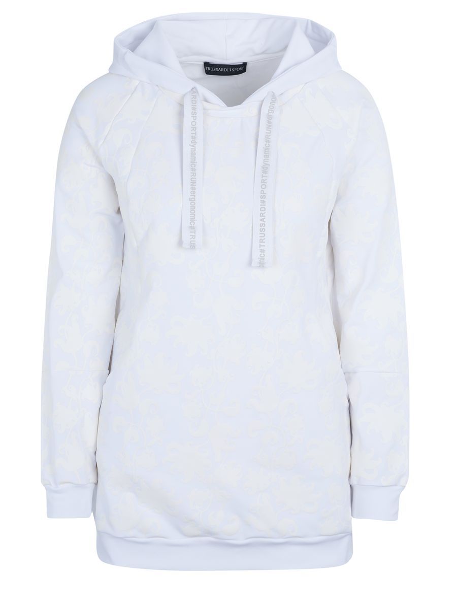 Hoodie mit floralem Jacquard-Muster
