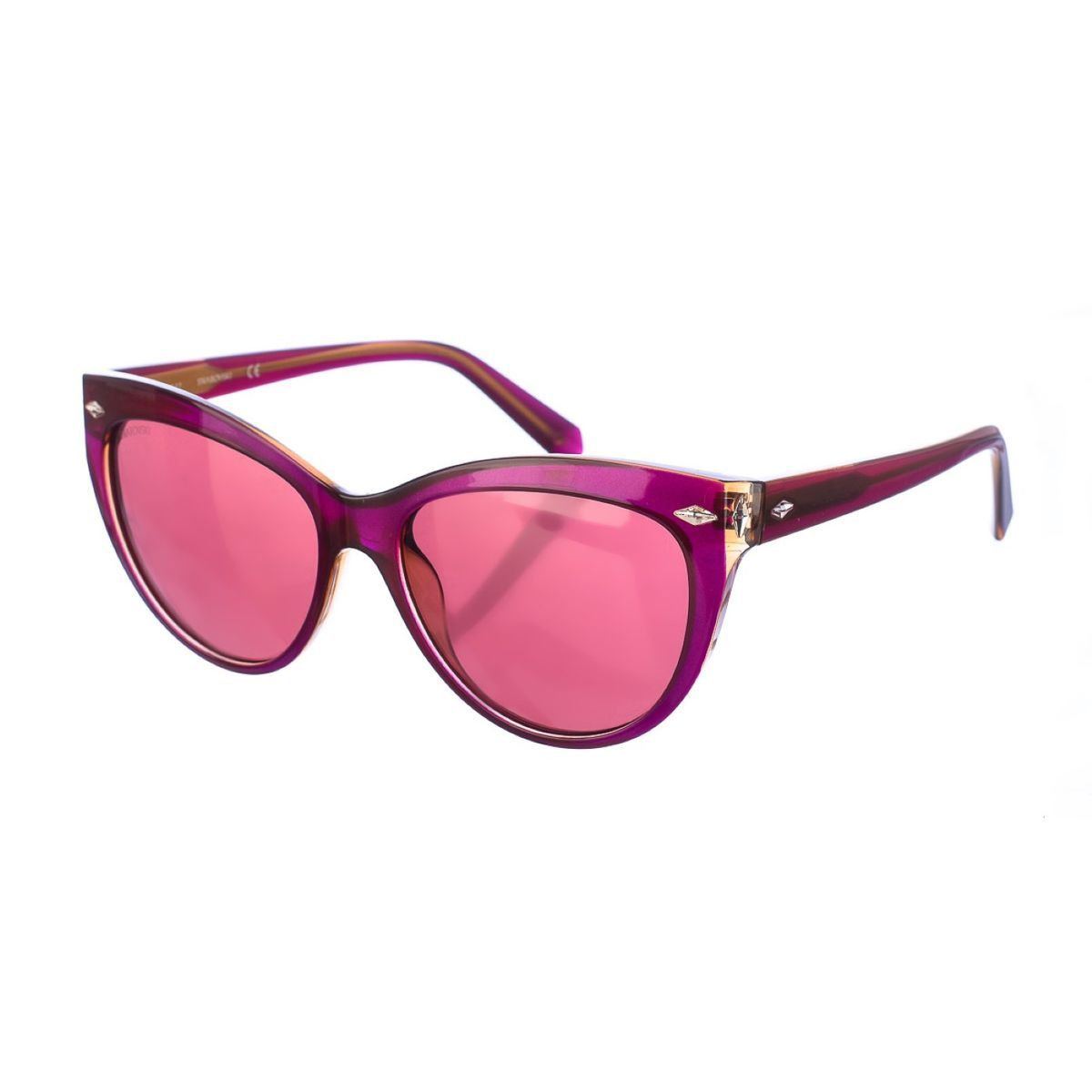 Cat-Eye-Sonnenbrille mit Kristall-Verzierungen