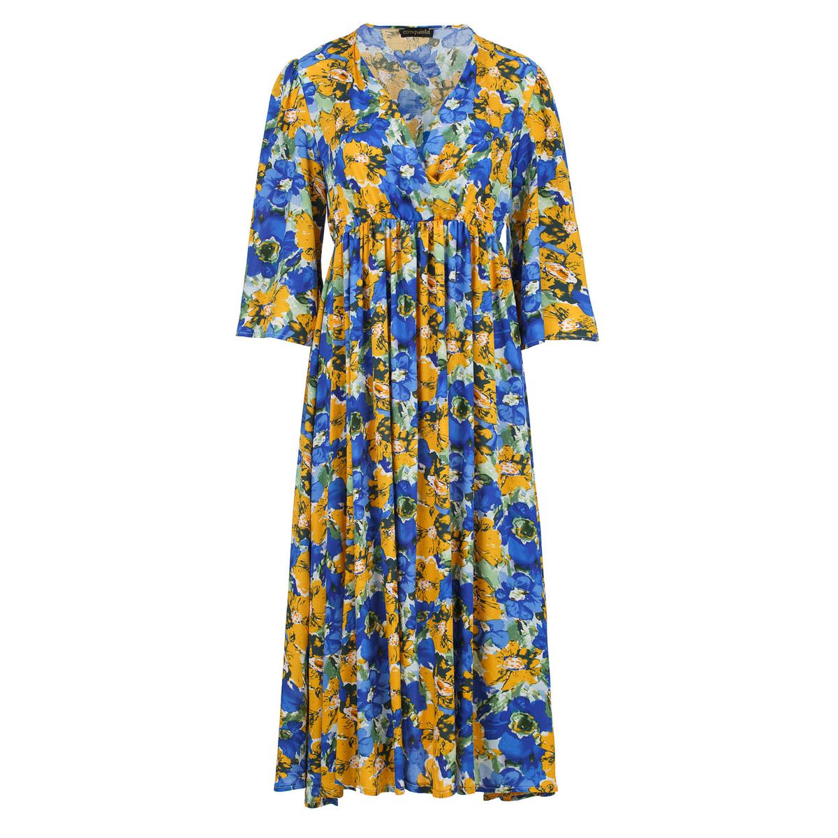 Florales Midikleid mit Empire-Linie