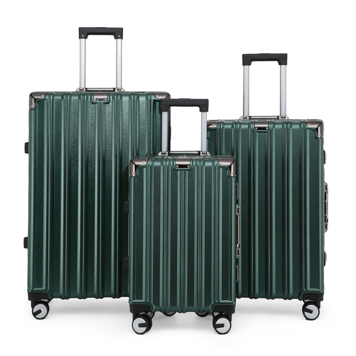 Elegantes Kofferset mit gerippter Hartschale