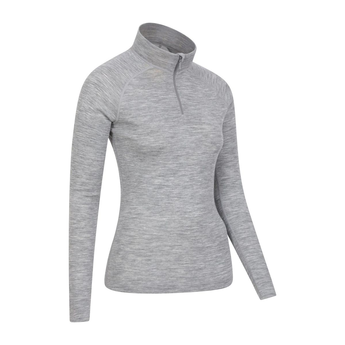 Merino-Thermotop mit Reißverschluss-Ausschnitt