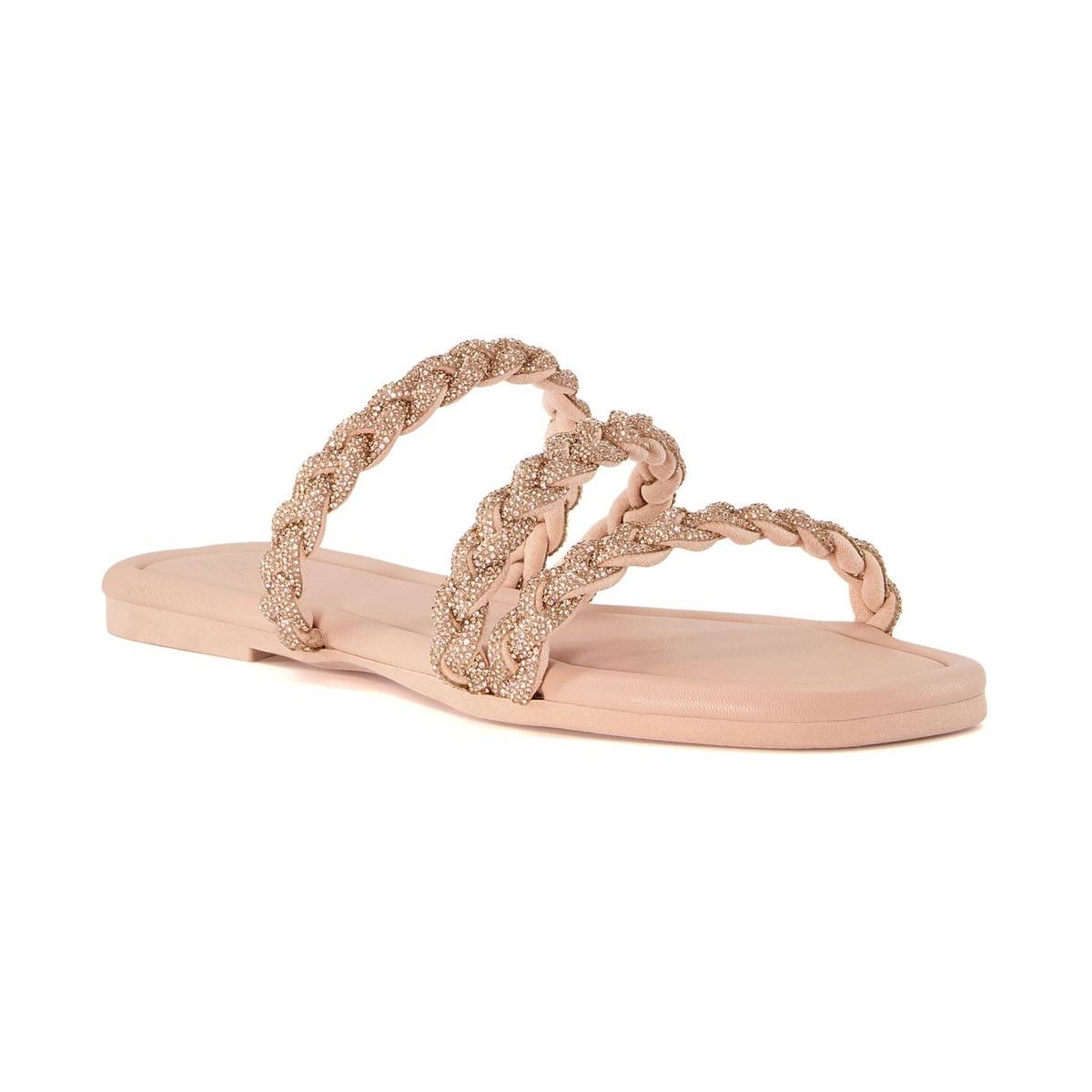 Verzierte geflochtene flache Sandalen