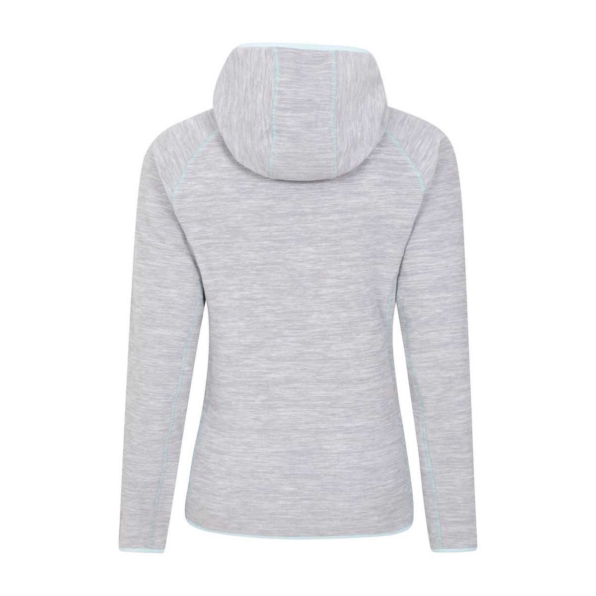 Melange-Microfleece-Hoodie mit Reißverschluss