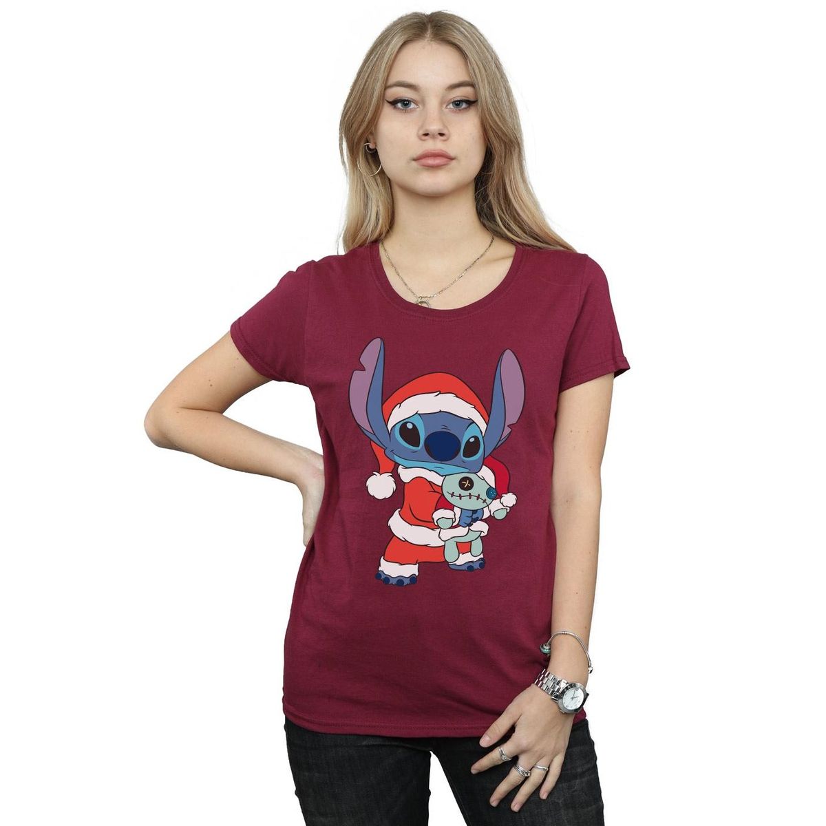 Grafik-T-Shirt mit festlichem Charakter-Print