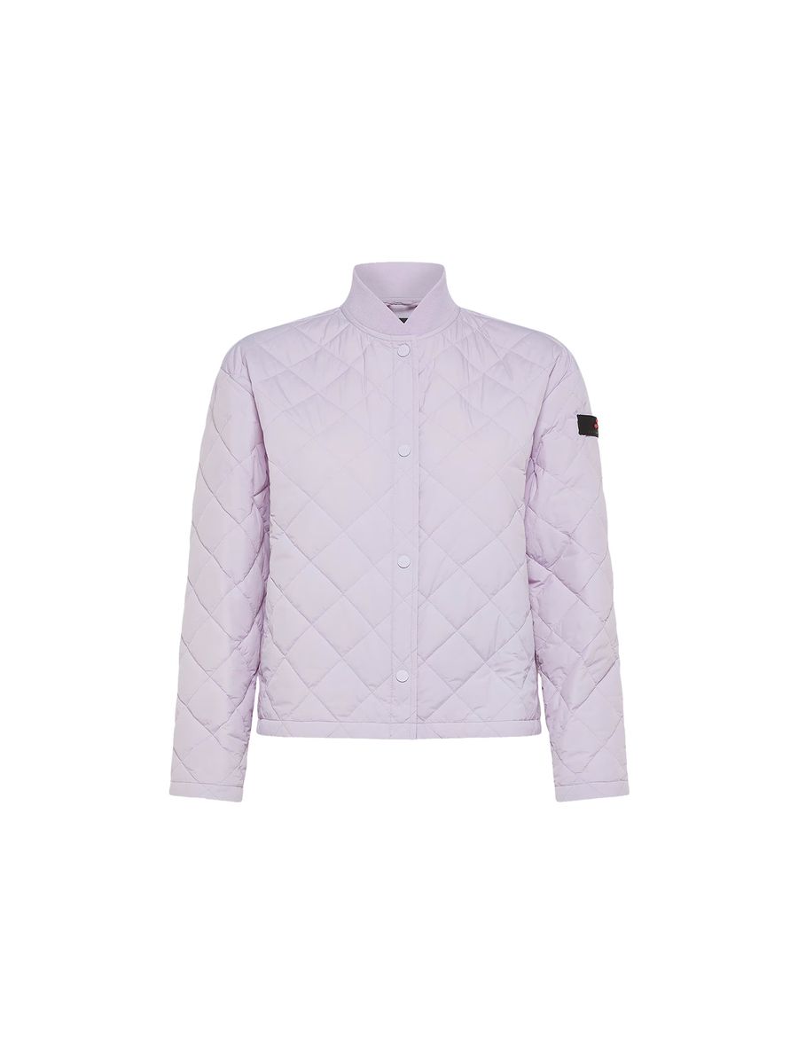 Rautensteppjacke mit Druckknopfleiste